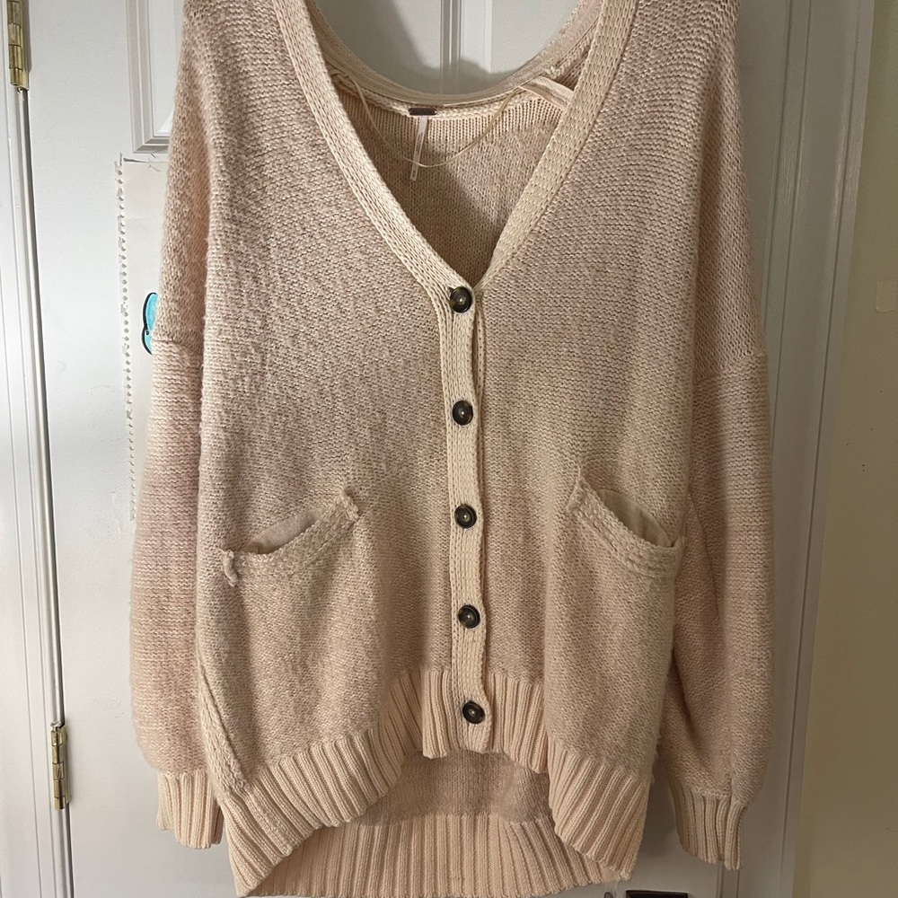 NWT Free people slouchy snow drop cardigan!
